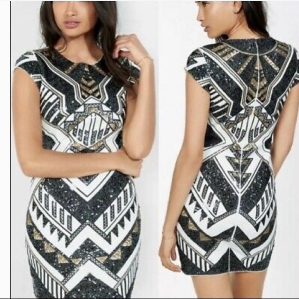 Express Sparkly Cocktail Dress